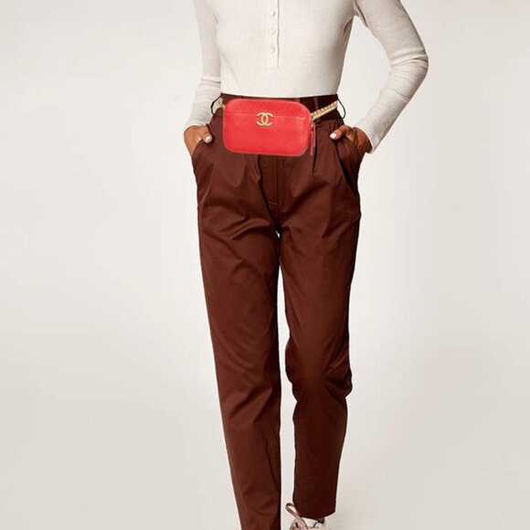 Chanel Red Quilted Caviar Leather Chic Affinity Belt Bag - Picture 16 of 16